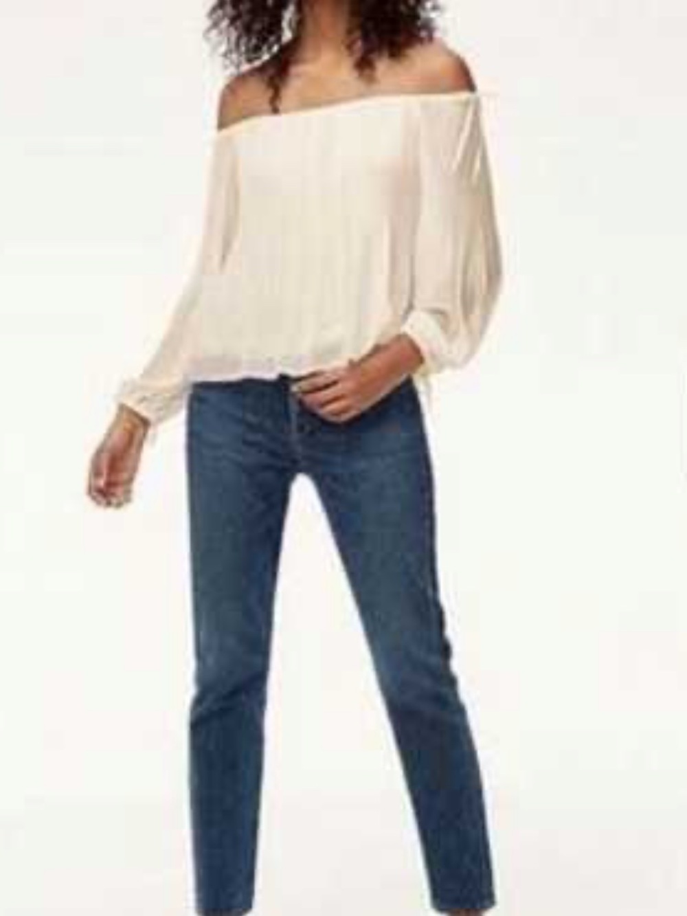 Aritzia Wilfred Talence Blouse in White/ off shoulder size M
